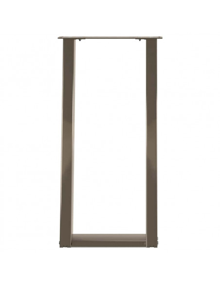 Gambe Tavolo Consolle a U 2 pz 28x(72-73) cm Acciaio