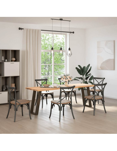 Gambe Tavolo Consolle a U 2 pz 38x(72-73) cm Acciaio