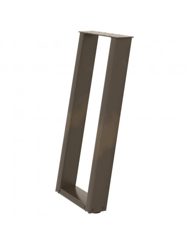 Gambe Tavolo Consolle a U 2 pz 38x(72-73) cm Acciaio