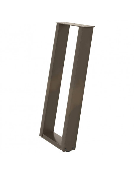 Gambe Tavolo Consolle a U 2 pz 38x(72-73) cm Acciaio