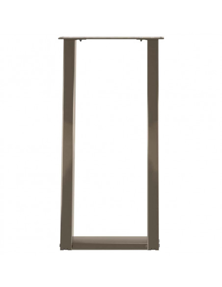 Gambe Tavolo Consolle a U 2 pz 38x(72-73) cm Acciaio