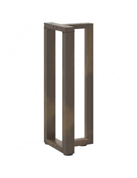 Gambe Tavolo Consolle a T 2 pz Naturale 25x28x(72-73)cm Acciaio