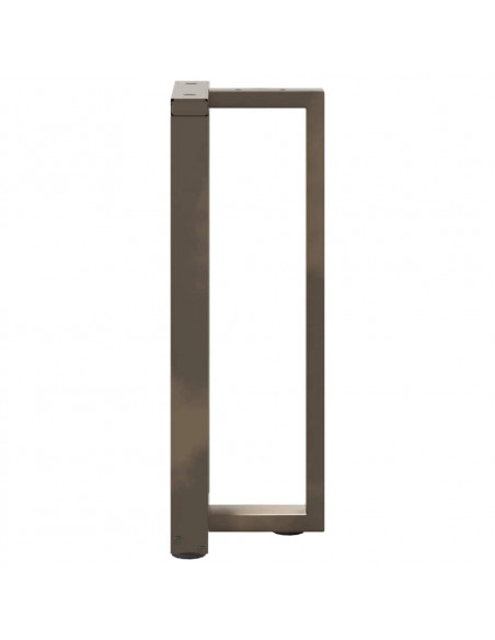 Gambe Tavolo Consolle a T 2 pz Naturale 25x28x(72-73)cm Acciaio