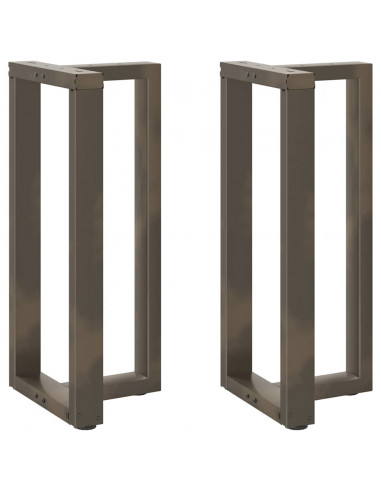 Gambe Tavolo Bar Forma T 2 pz Naturale 50x35x(91-92)cm Acciaio
