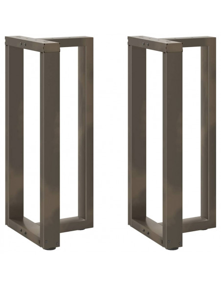 Gambe Tavolo Bar Forma T 2 pz Naturale 50x35x(91-92)cm Acciaio