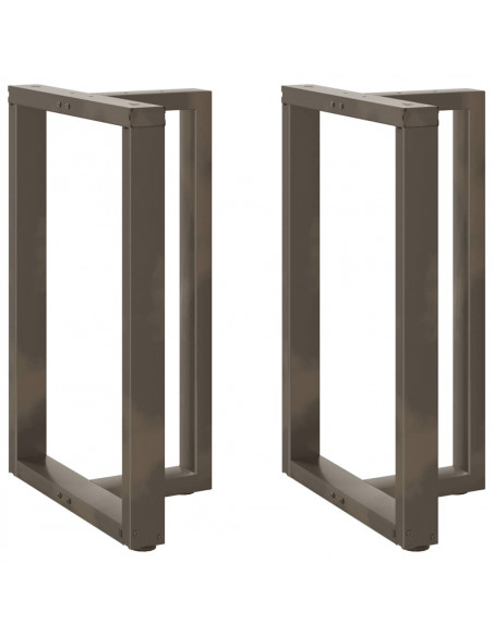 Gambe Tavolo Bar Forma T 2 pz Naturale 60x35x(91-92)cm Acciaio