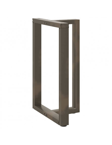 Gambe Tavolo Bar Forma T 2 pz Naturale 60x35x(91-92)cm Acciaio