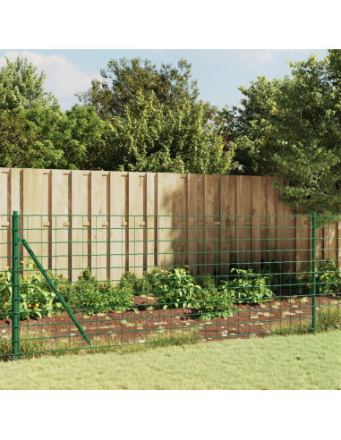 Recinzione Metallica con Picchetti Ancoraggio Verde 1x25 m