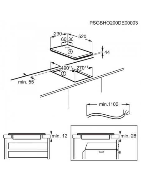 Piano Cottura LIT30230C a Induzione 2 Zone Cottura da 29 cm Colore Nero