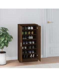 Scarpiera Rovere Marrone 55x35x108 cm in Legno Multistrato 2