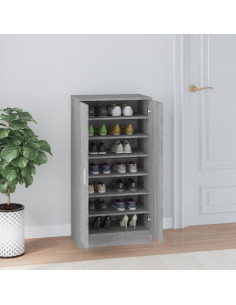Scarpiera Grigio Sonoma 55x35x108 cm in Legno Multistrato 2