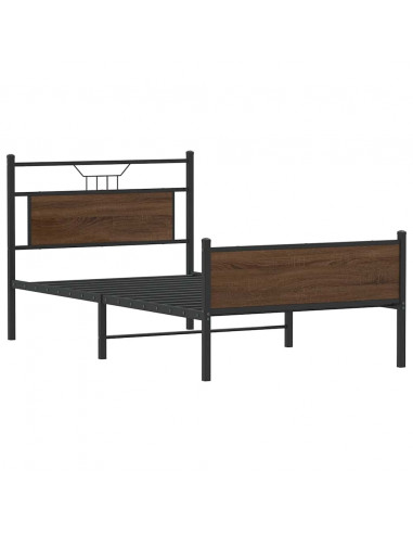 Giroletto senza Materasso Rovere Marrone 100x200 cm Truciolato