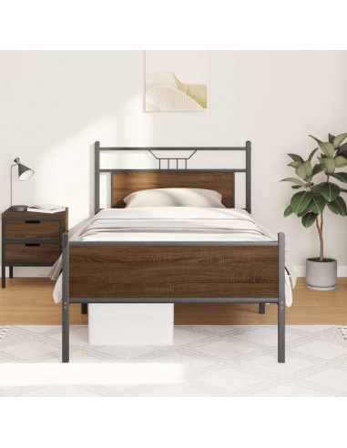 Giroletto senza Materasso Rovere Marrone 100x200 cm Truciolato