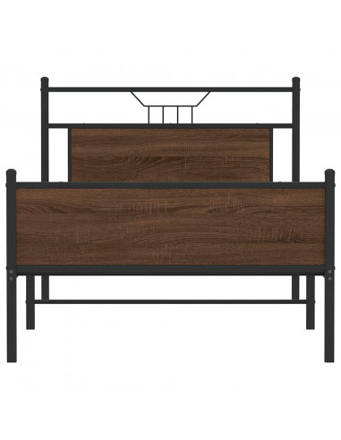 Giroletto senza Materasso Rovere Marrone 100x200 cm Truciolato