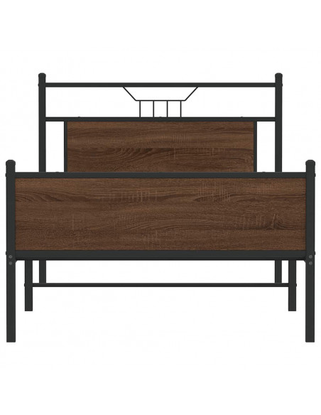 Giroletto senza Materasso Rovere Marrone 100x200 cm Truciolato