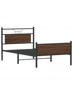 Giroletto senza Materasso Rovere Marrone 107x203 cm Truciolato 2