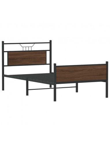 Giroletto senza Materasso Rovere Marrone 107x203 cm Truciolato