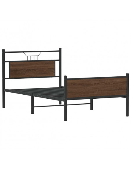 Giroletto senza Materasso Rovere Marrone 107x203 cm Truciolato