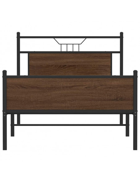 Giroletto senza Materasso Rovere Marrone 107x203 cm Truciolato