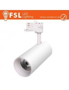 FSL Proiettore a Binario Trifase BIANCO - 3white 3000-4000-6500k, 30w, 3500lm