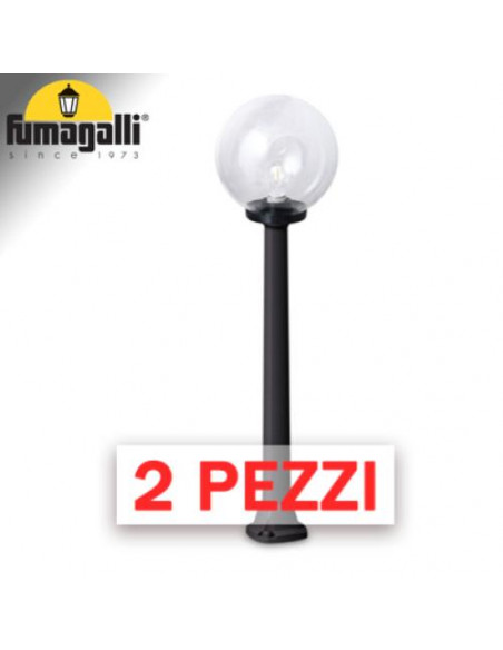 2x pezzi di GIAFFA/G250 NERO TRASP E27 LED 8,5W CCT 3WHITE - 100 cm