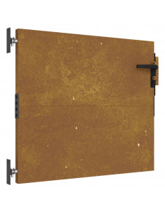 Cancello da Giardino 85x75 cm in Acciaio Corten