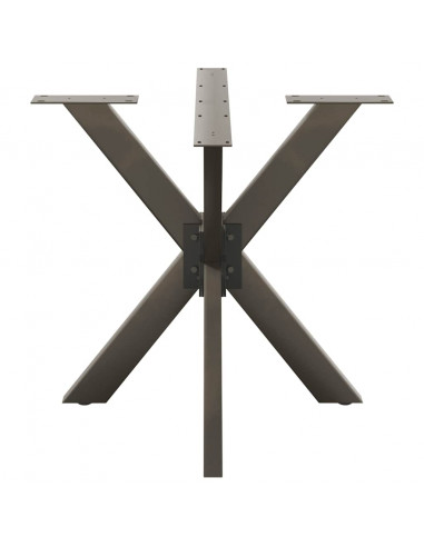 Gamba per Tavolo da Pranzo a Forma di Ragno Nero 85x85x(72-73) cm Acciaio