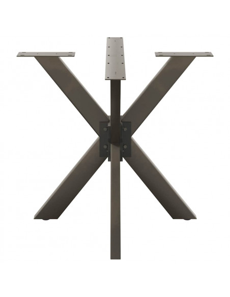 Gamba per Tavolo da Pranzo a Forma di Ragno Nero 85x85x(72-73) cm Acciaio