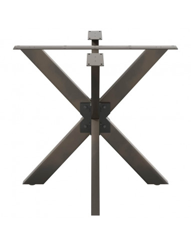 Gamba per Tavolo da Pranzo a Forma di Ragno Nero 85x85x(72-73) cm Acciaio