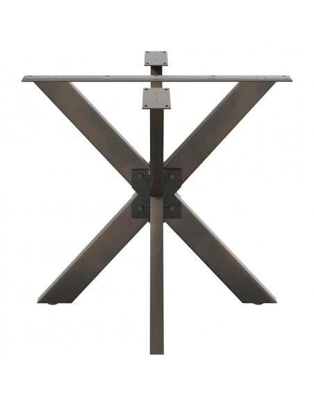 Gamba per Tavolo da Pranzo a Forma di Ragno Nero 85x85x(72-73) cm Acciaio