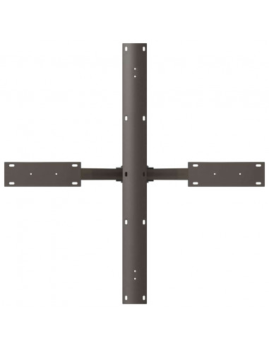 Gamba per Tavolo da Pranzo a Forma di Ragno Nero 85x85x(72-73) cm Acciaio