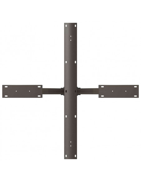 Gamba per Tavolo da Pranzo a Forma di Ragno Nero 85x85x(72-73) cm Acciaio