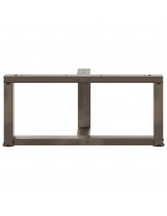 Gambe Tavolino Caffè a T 2 pz Naturale 70x25x(30-31) cm Acciaio 2