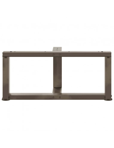 Gambe Tavolino Caffè a T 2 pz Naturale 70x25x(30-31) cm Acciaio