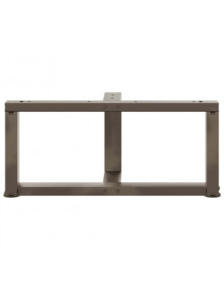 Gambe Tavolino Caffè a T 2 pz Naturale 70x25x(30-31) cm Acciaio