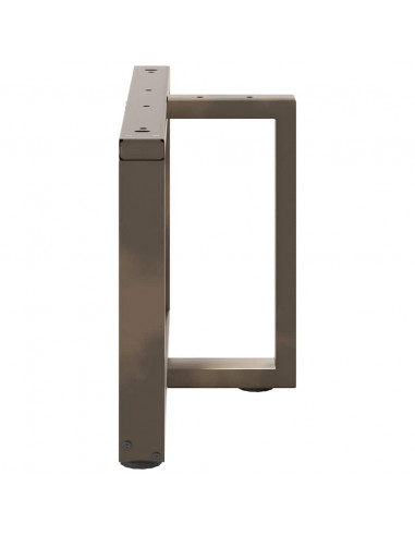 Gambe Tavolino Caffè a T 2 pz Naturale 70x25x(42-43) cm Acciaio