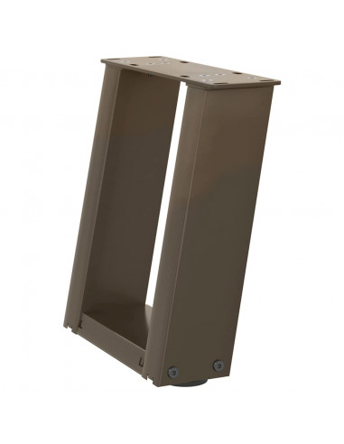 Gambe Tavolino Caffè a U 2 pz 30x(30-31)cm in Acciaio