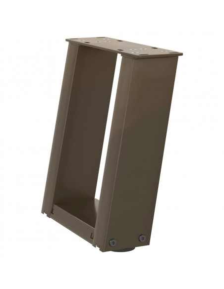 Gambe Tavolino Caffè a U 2 pz 30x(30-31)cm in Acciaio