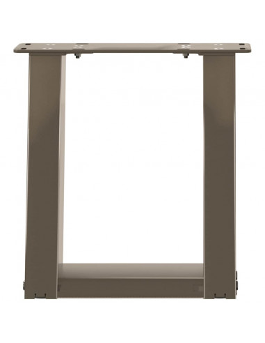 Gambe Tavolino Caffè a U 2 pz 30x(30-31)cm in Acciaio