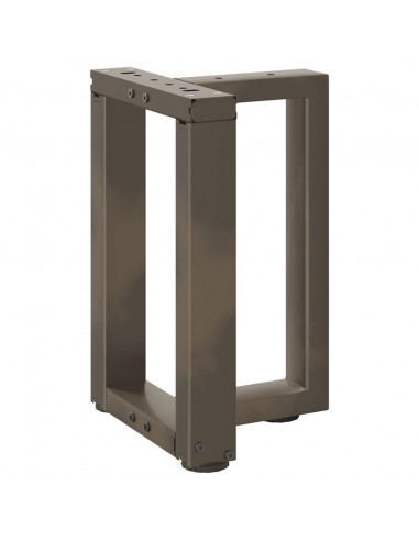 Gambe Tavolino Caffè a T 2 pz Naturale 38x25x(42-43) cm Acciaio