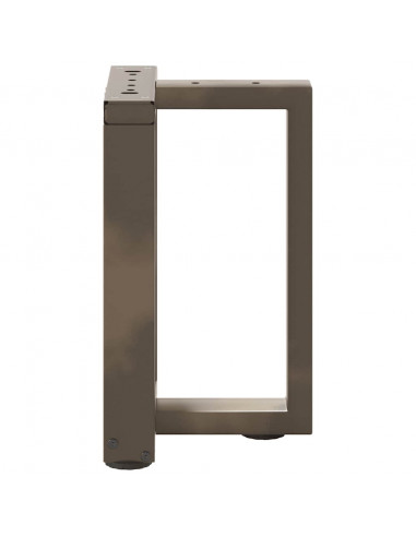 Gambe Tavolino Caffè a T 2 pz Naturale 28x25x(42-43) cm Acciaio