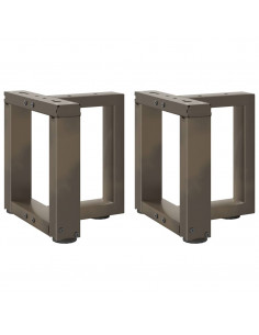 Gambe Tavolino Caffè a T 2 pz Naturale 30x25x(30-31) cm Acciaio