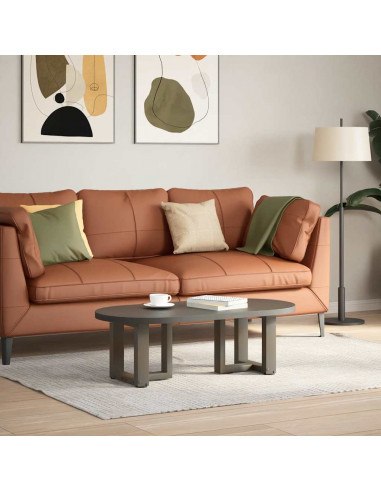 Gambe Tavolino Caffè a T 2 pz Naturale 30x25x(30-31) cm Acciaio