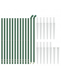 Recinzione Metallica con Picchetti Ancoraggio Verde 1x25 m 2