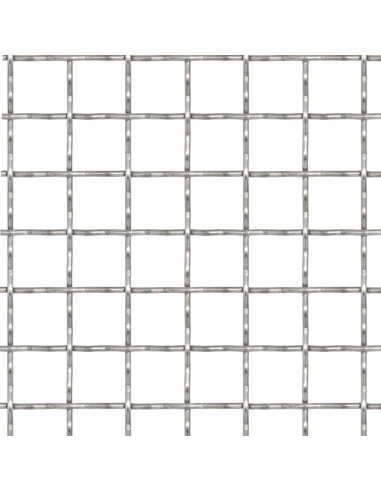 Recinzione in Rete Modulare Acciaio Inox 100x85 cm 21x21x2,5 mm