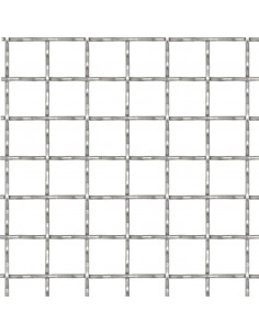 Recinzione in Rete Modulare in Acciaio Inox 50x50 cm 11x11x2 mm 2