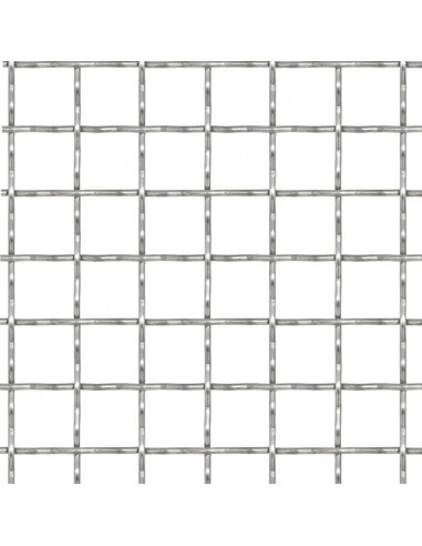 Recinzione in Rete Modulare in Acciaio Inox 50x50 cm 11x11x2 mm