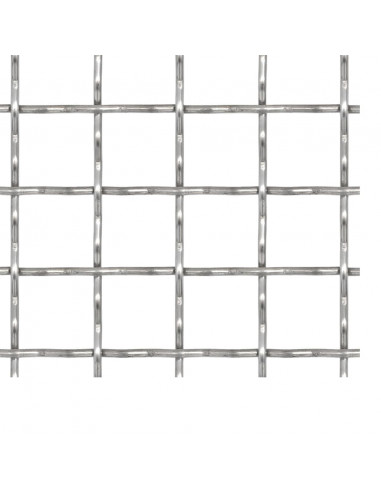 Recinzione in Rete Modulare in Acciaio Inox 50x50cm 21x21x2,5mm
