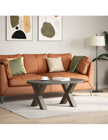 Gambe Tavolino Caffè a X 2 pz Naturale 60x(42-43) cm Acciaio