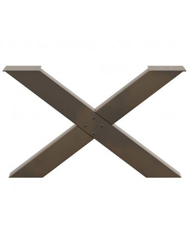 Gambe Tavolino Caffè a X 2 pz Naturale 70x(42-43) cm Acciaio